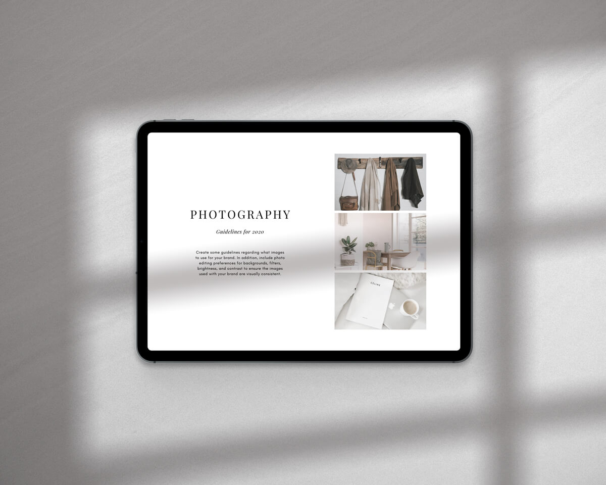 Brand style guide - brand photography and imagery