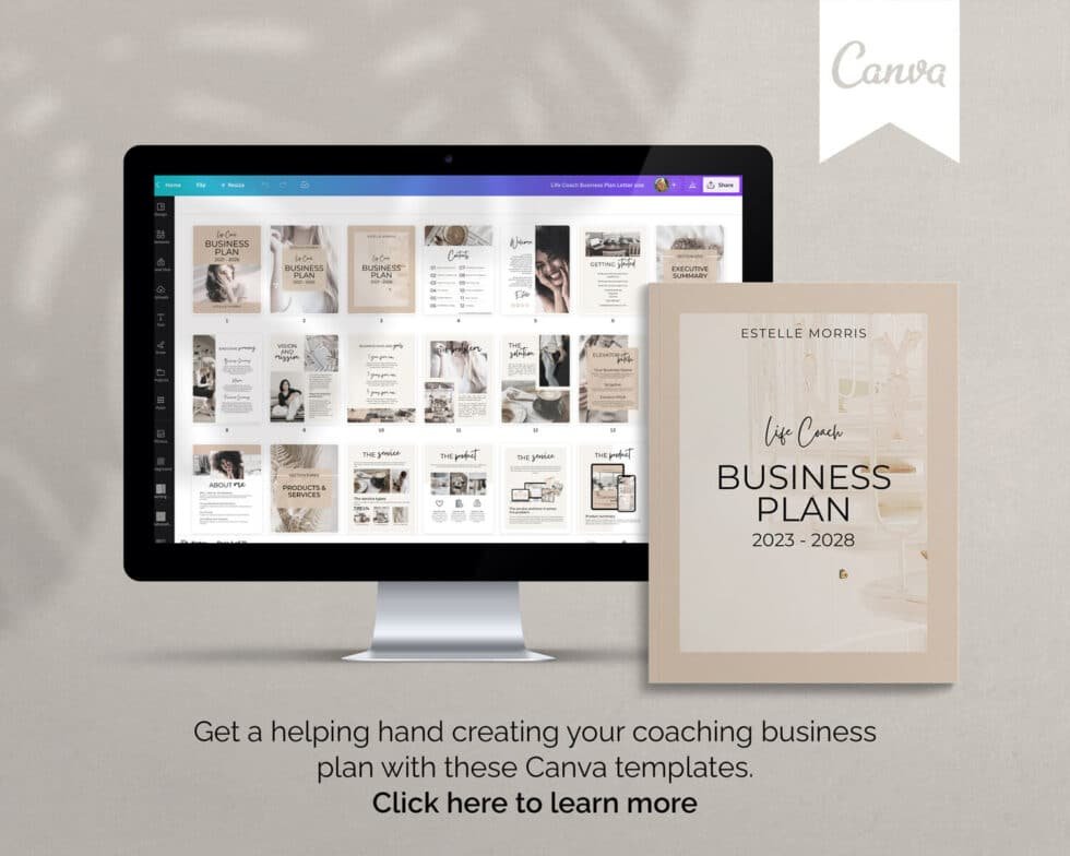 How To Write An Awesome Coaching Business Plan   Coaching Business Plan Canva Templates 1 980x784 