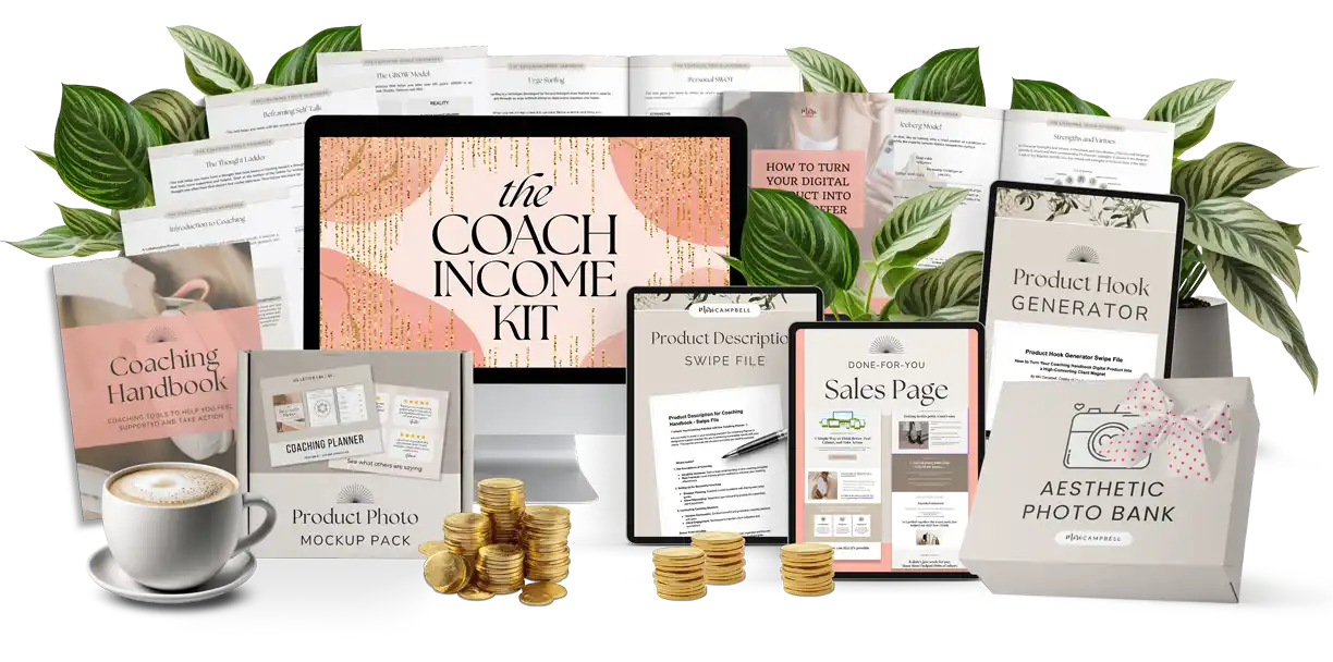 Coach income kit for coaches who want to make money selling digital products
